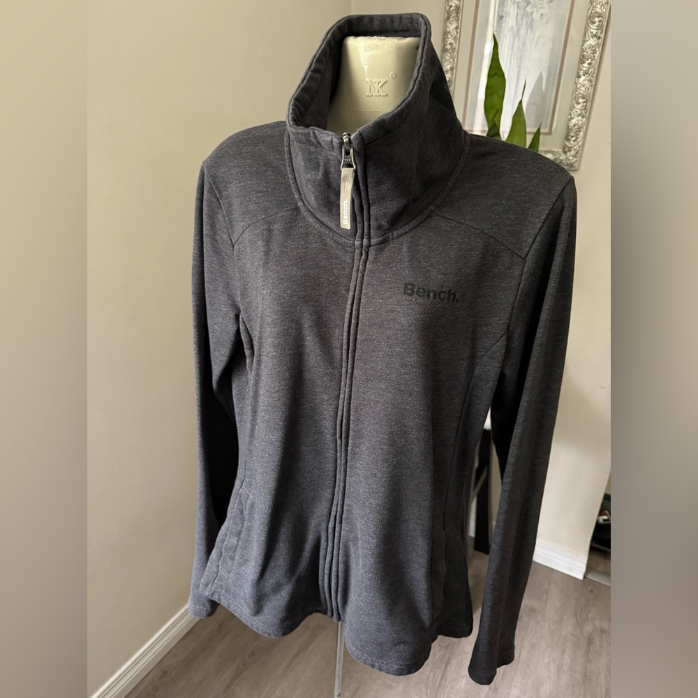 38. Bench Gray Utility Jacket High Collar Full Zip
